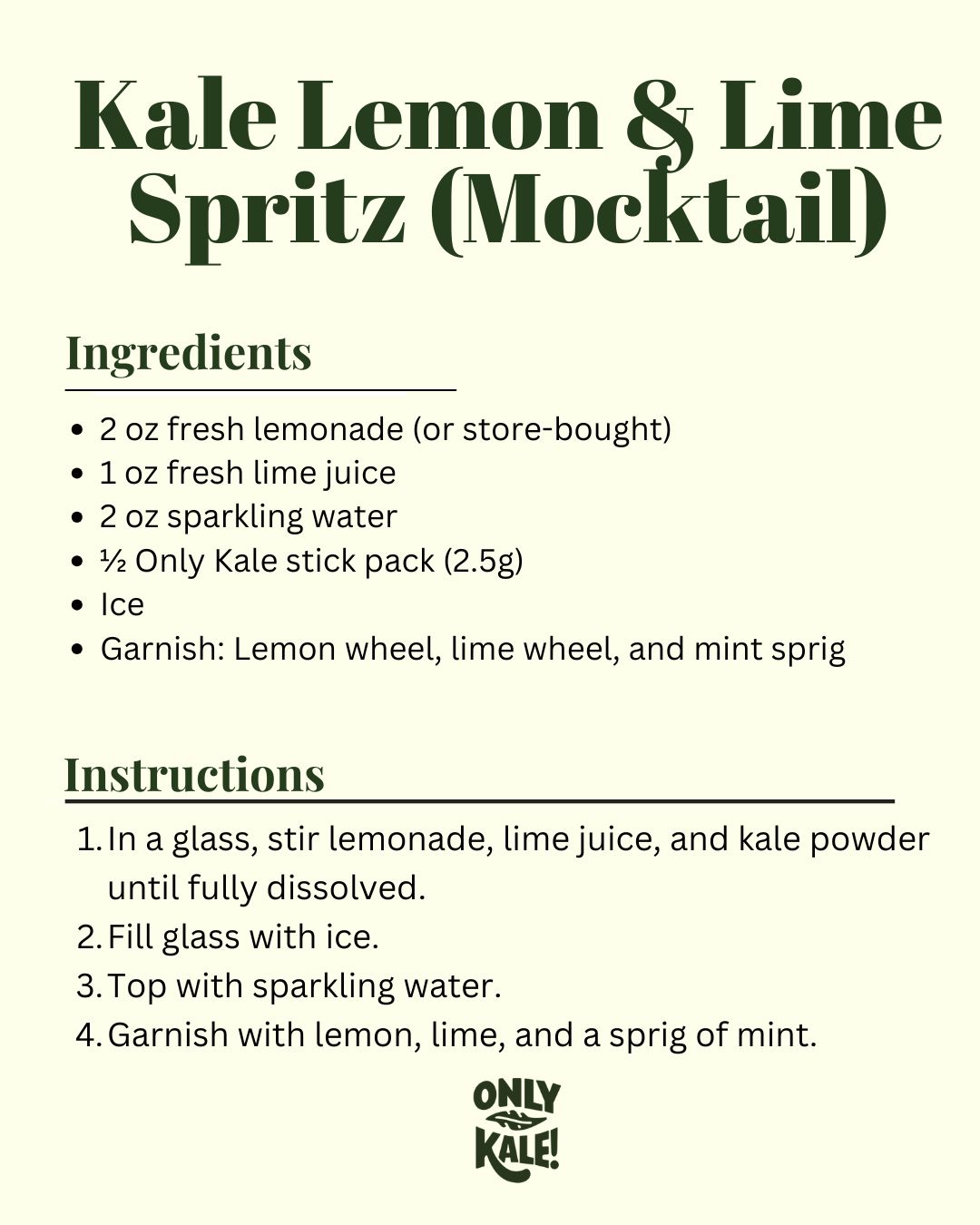 Kale Lemon & Lime Spritz