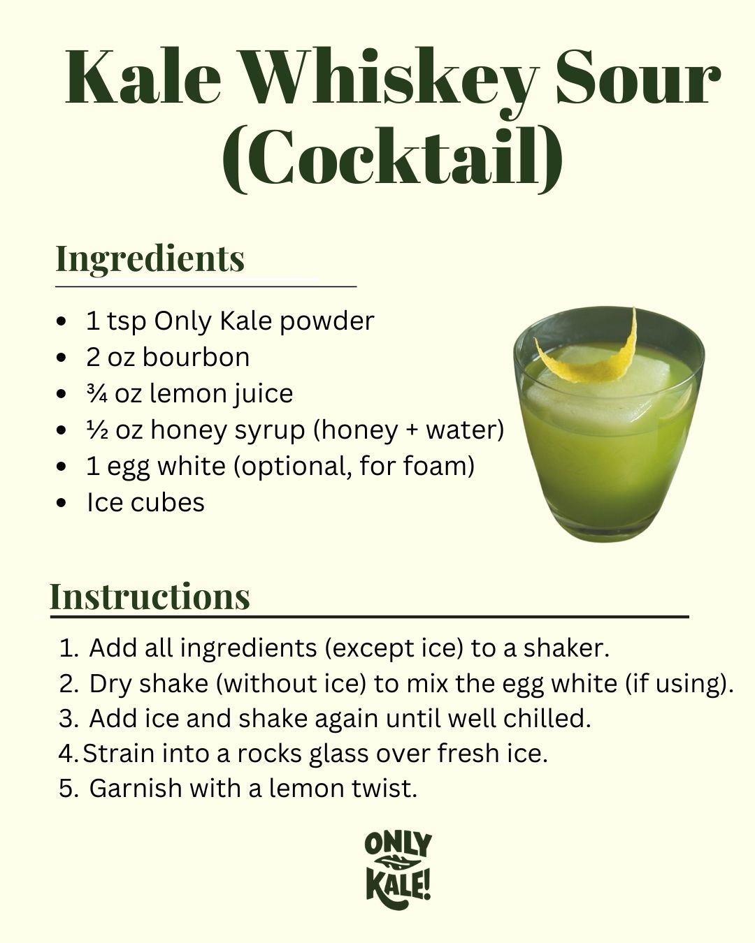 Kale Whiskey Sour