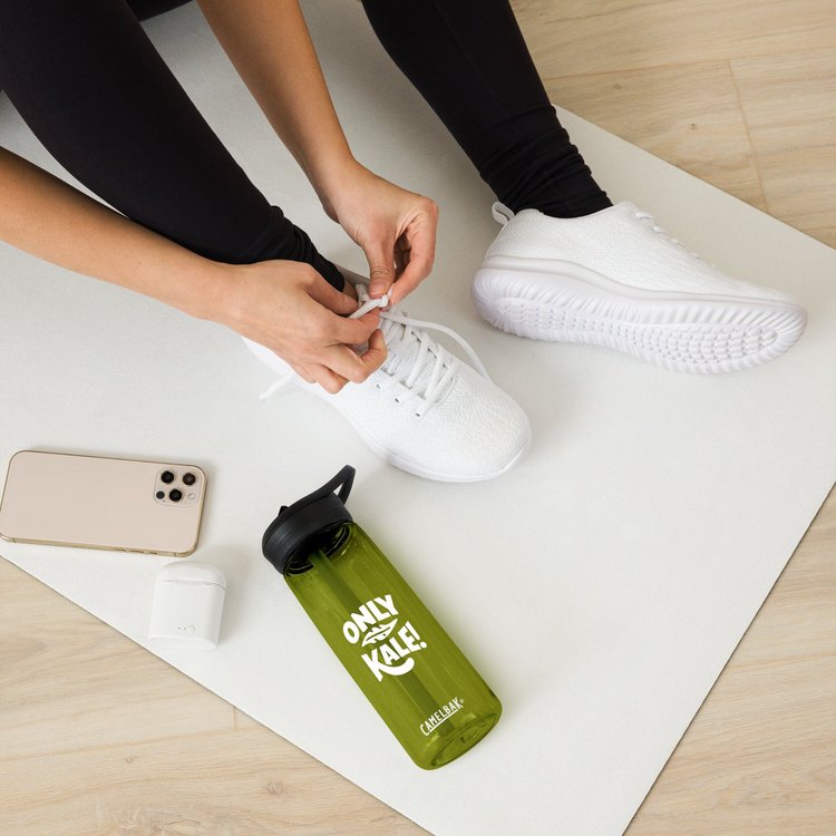 OnlyKale Sports Water Bottle — Olive
